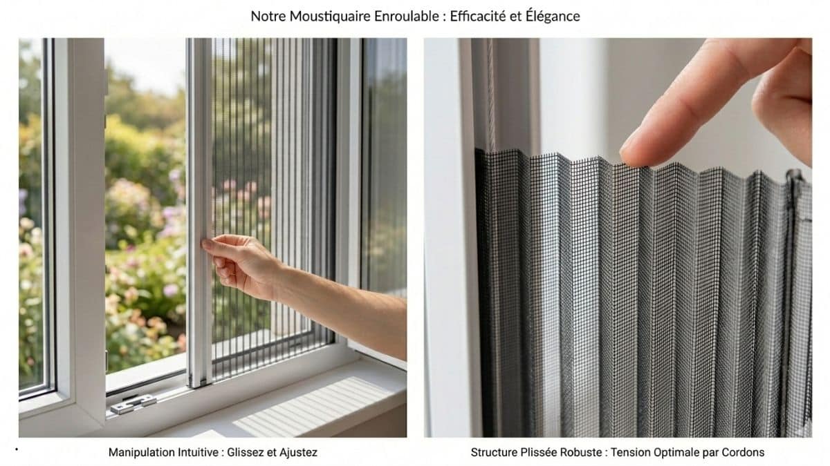 moustiquaire plissée